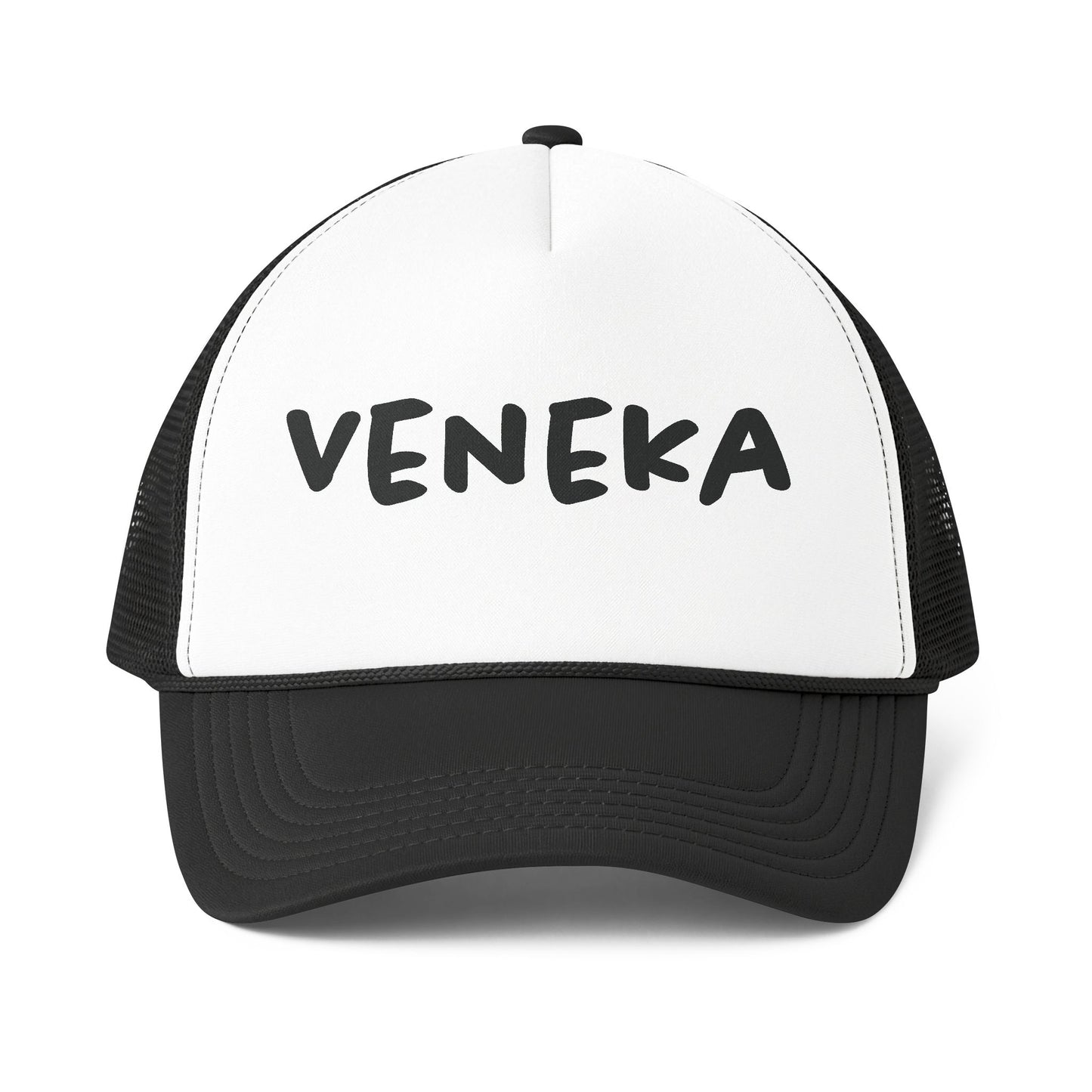 Trucker Cap — 'VENEKA' Bold Script Foam Mesh Baseball Hat