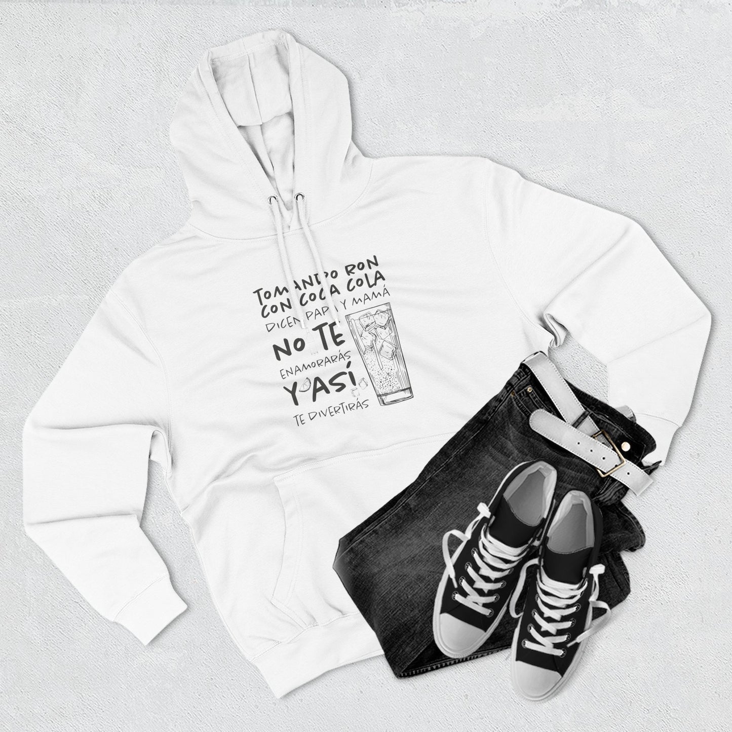 Hoodie de Fleece Tres Paneles – Diseño Divertido de Bebida 🍹, Suéter Unisex Casual y Original para Fiestas o Regalar a Amigos