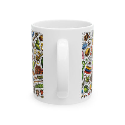 Taza de Cerámica VZLA – Colorida y Inspirada en Venezuela, el Regalo Perfecto para Amantes del Café