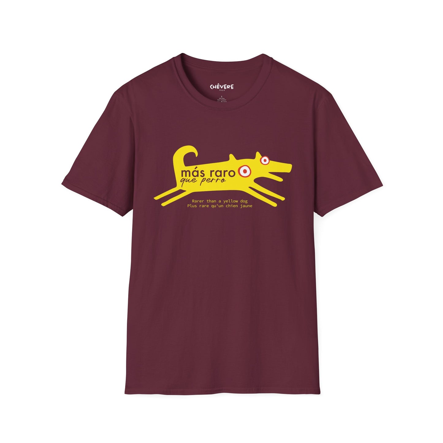 MÁS RARO QUE PERRO AMARILLO - Camiseta unisex Softstyle