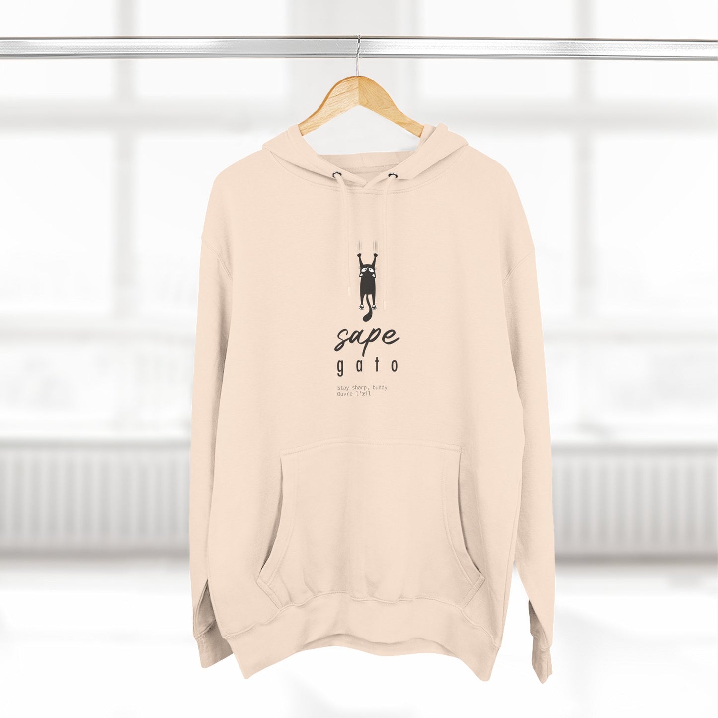 Hoodie “Sape Gato” – Suéter Unisex de Fleece, Cómodo, Divertido y con Identidad Venezolana
