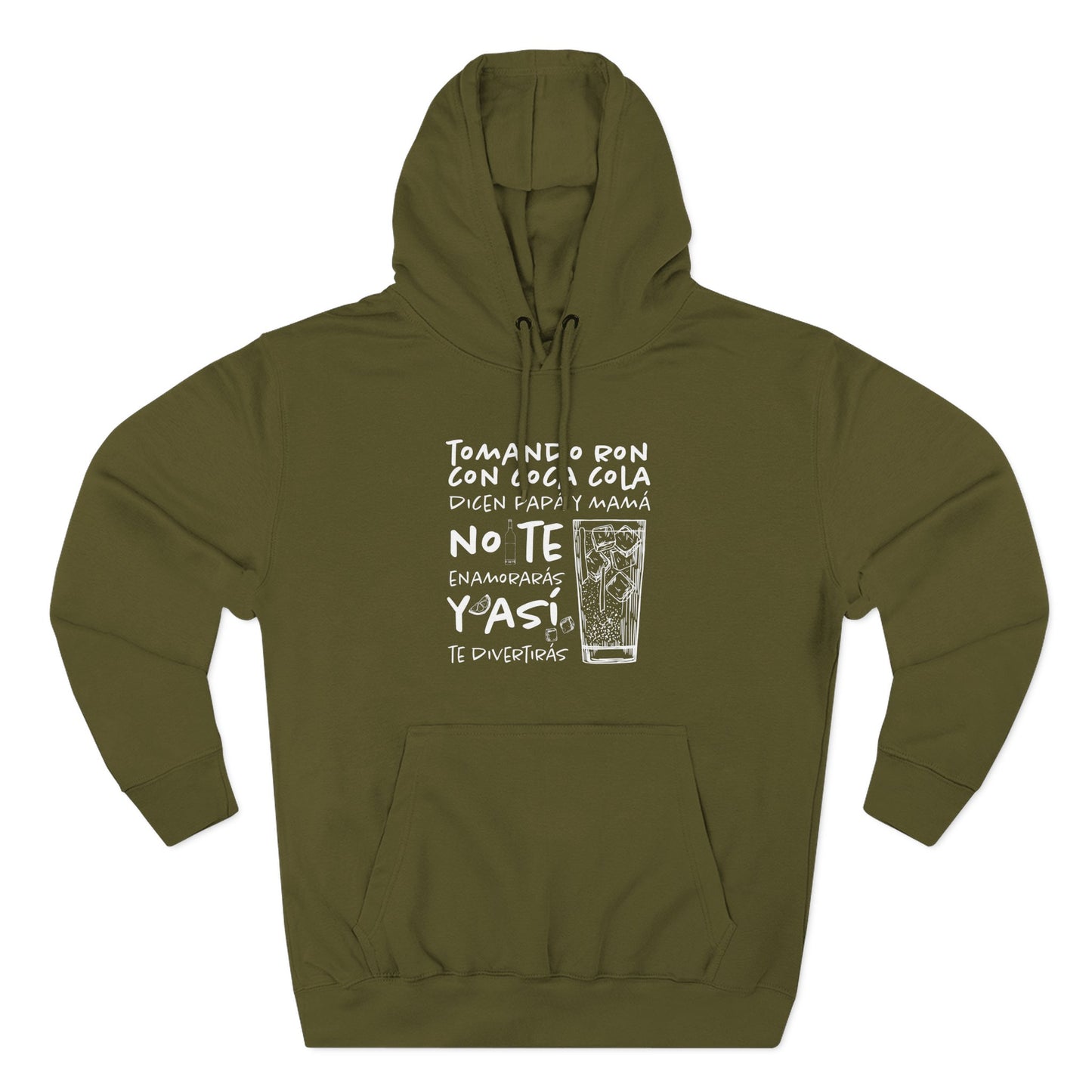 Hoodie de Fleece Tres Paneles – Diseño Divertido de Bebida 🍹, Suéter Unisex Casual y Original para Fiestas o Regalar a Amigos