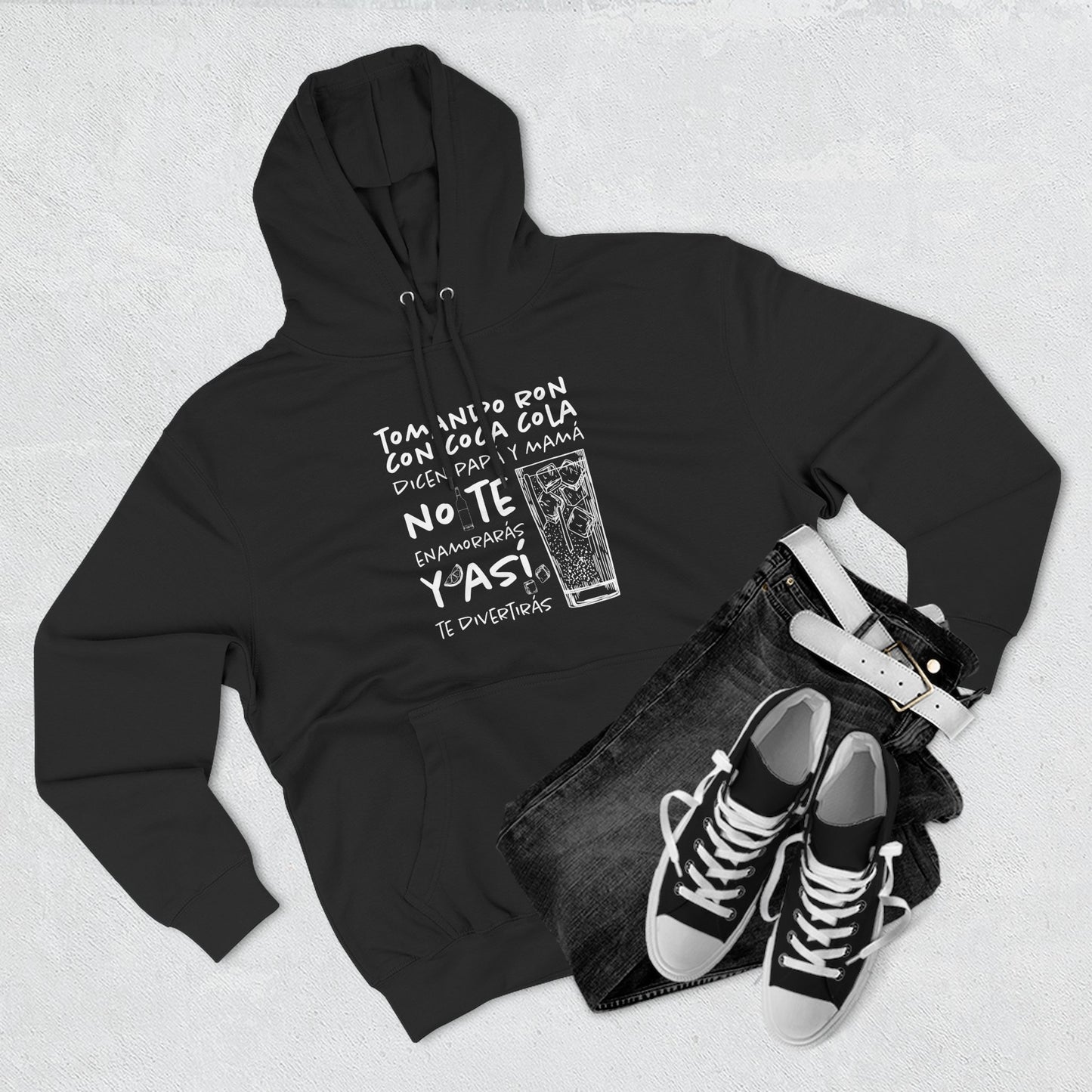 Hoodie de Fleece Tres Paneles – Diseño Divertido de Bebida 🍹, Suéter Unisex Casual y Original para Fiestas o Regalar a Amigos