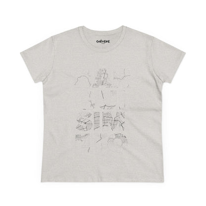 Women's Tee — Minimalist Sketch Sailboat Graphic