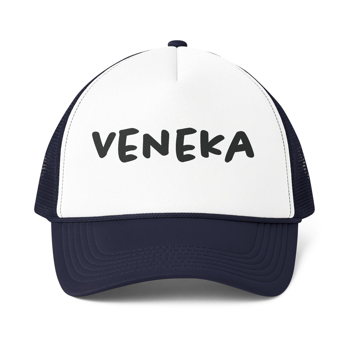 Trucker Cap — 'VENEKA' Bold Script Foam Mesh Baseball Hat