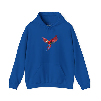 Pullover de Guacamaya Roja Colorida