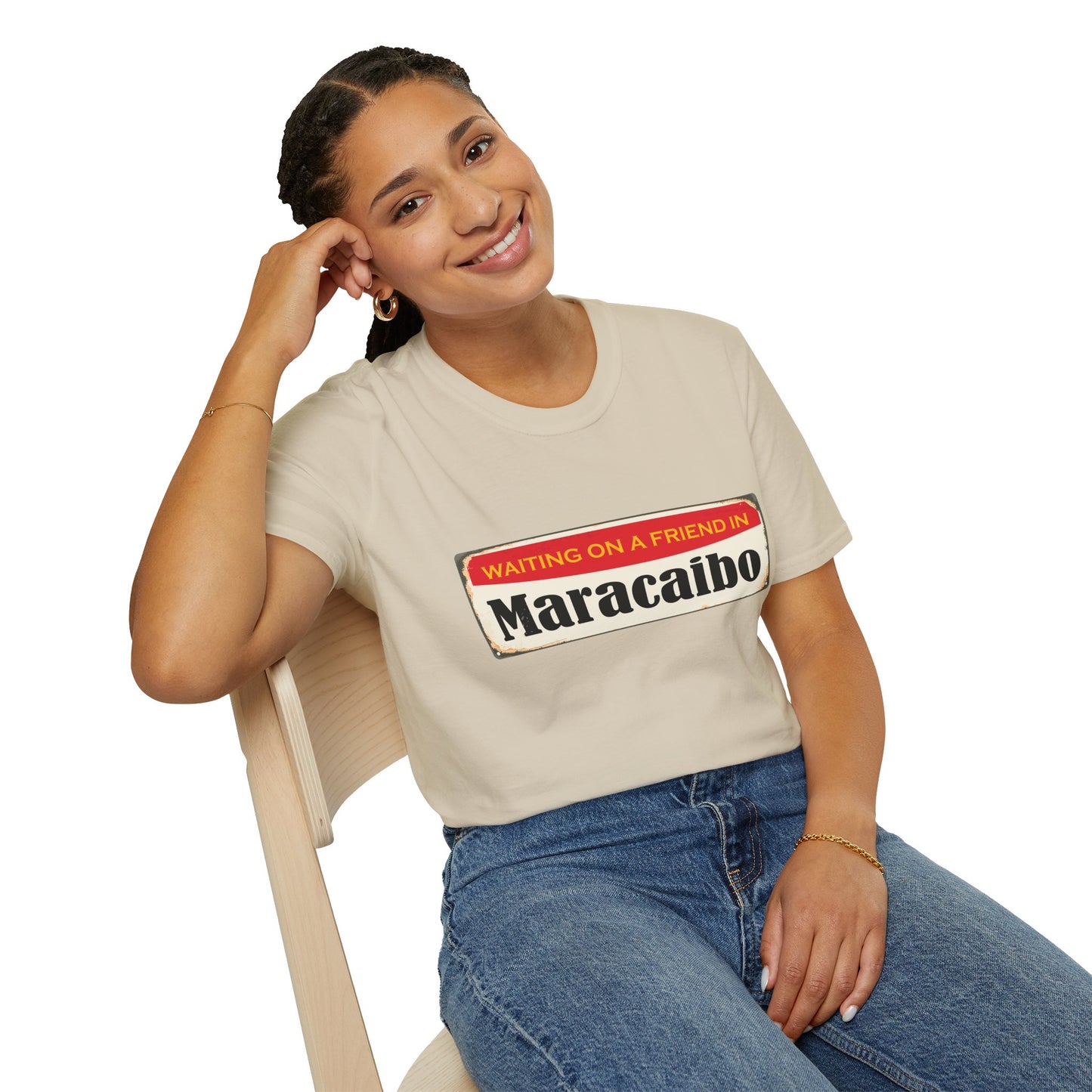 WAITING ON A FRIEND IN MARACIBO -  Unisex Softstyle T-Shirt