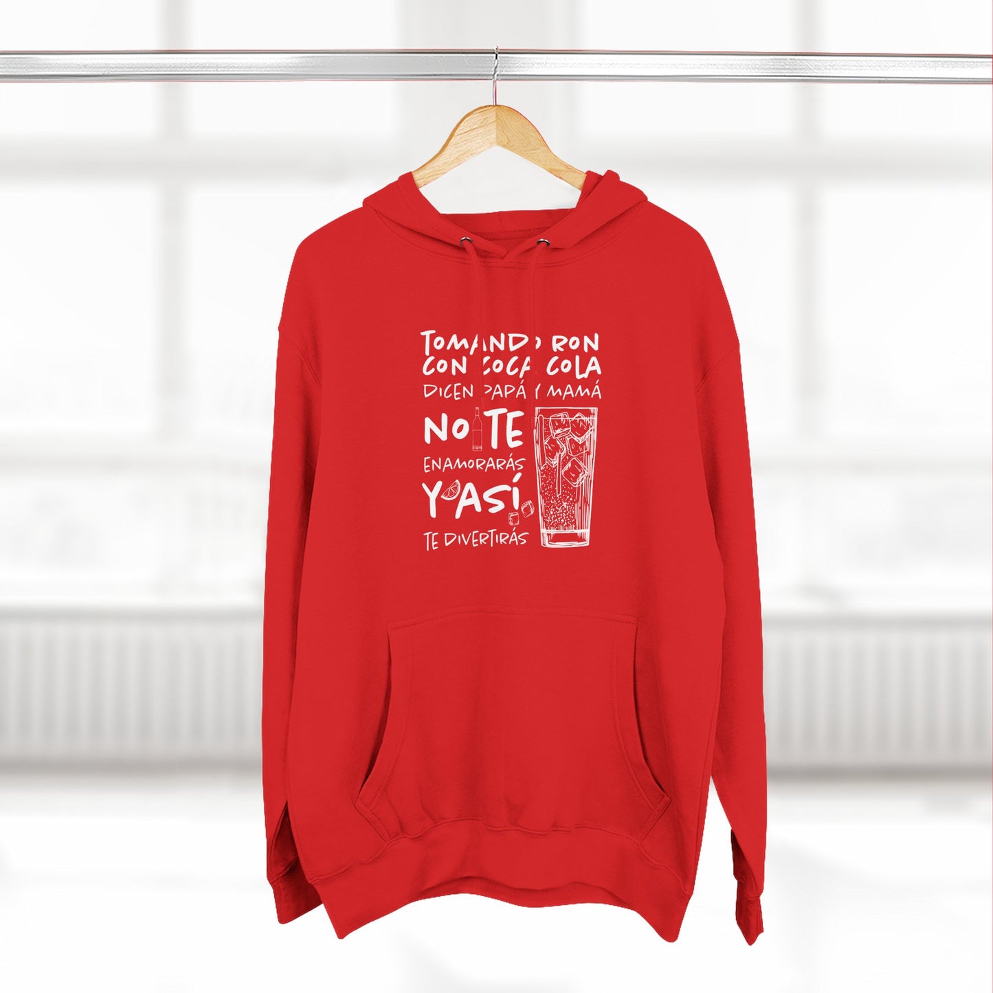 Hoodie de Fleece Tres Paneles – Diseño Divertido de Bebida 🍹, Suéter Unisex Casual y Original para Fiestas o Regalar a Amigos