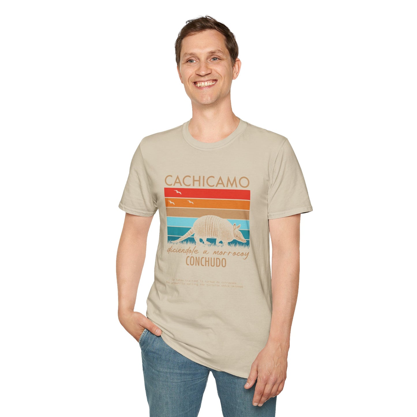 CACHICAMO DICIÉNDOLE A MORROCOY  🐢 CONCHUDO - Camiseta Vintage Unisex Softstyle