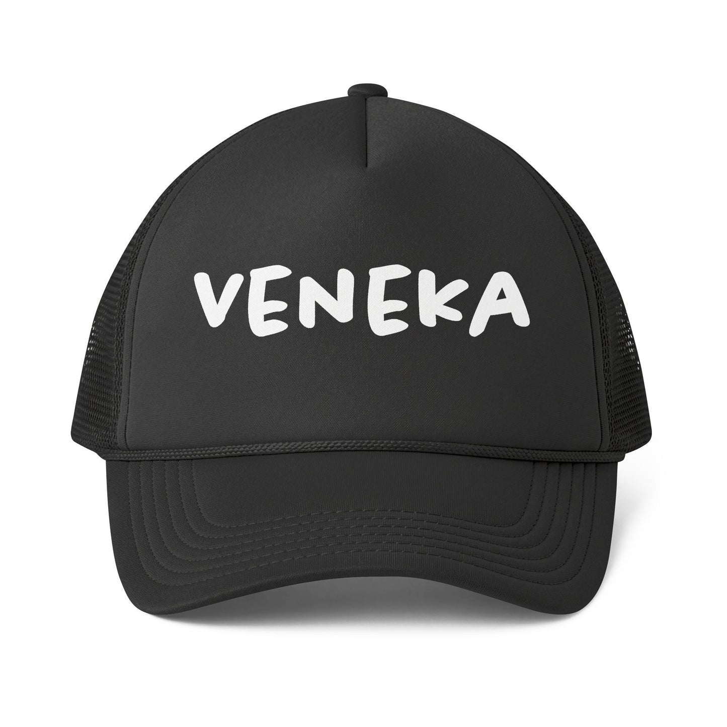 Trucker Cap — 'VENEKA' Bold Script Foam Mesh Baseball Hat