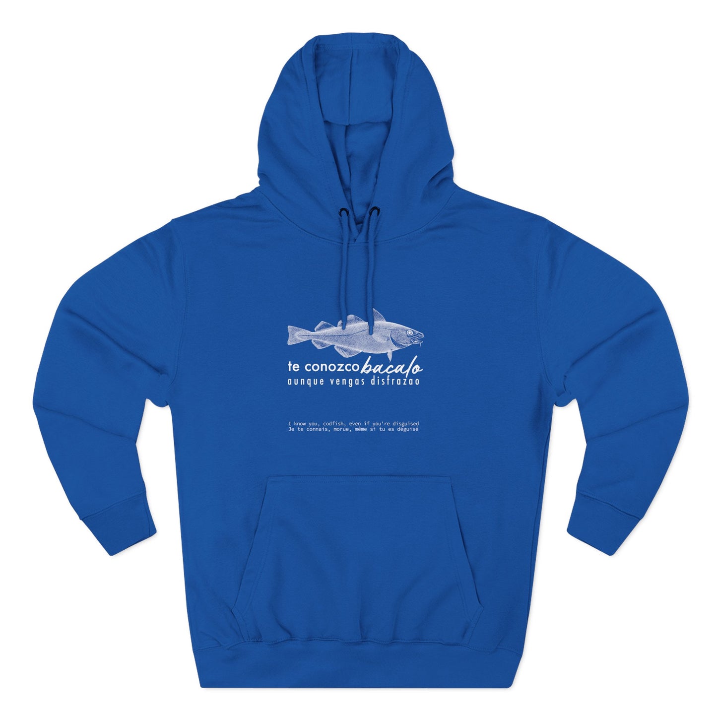 Hoodie “Te Conozco Bacalao” – Suéter Unisex de Fleece, Cómodo, Original y con Sabor Venezolano
