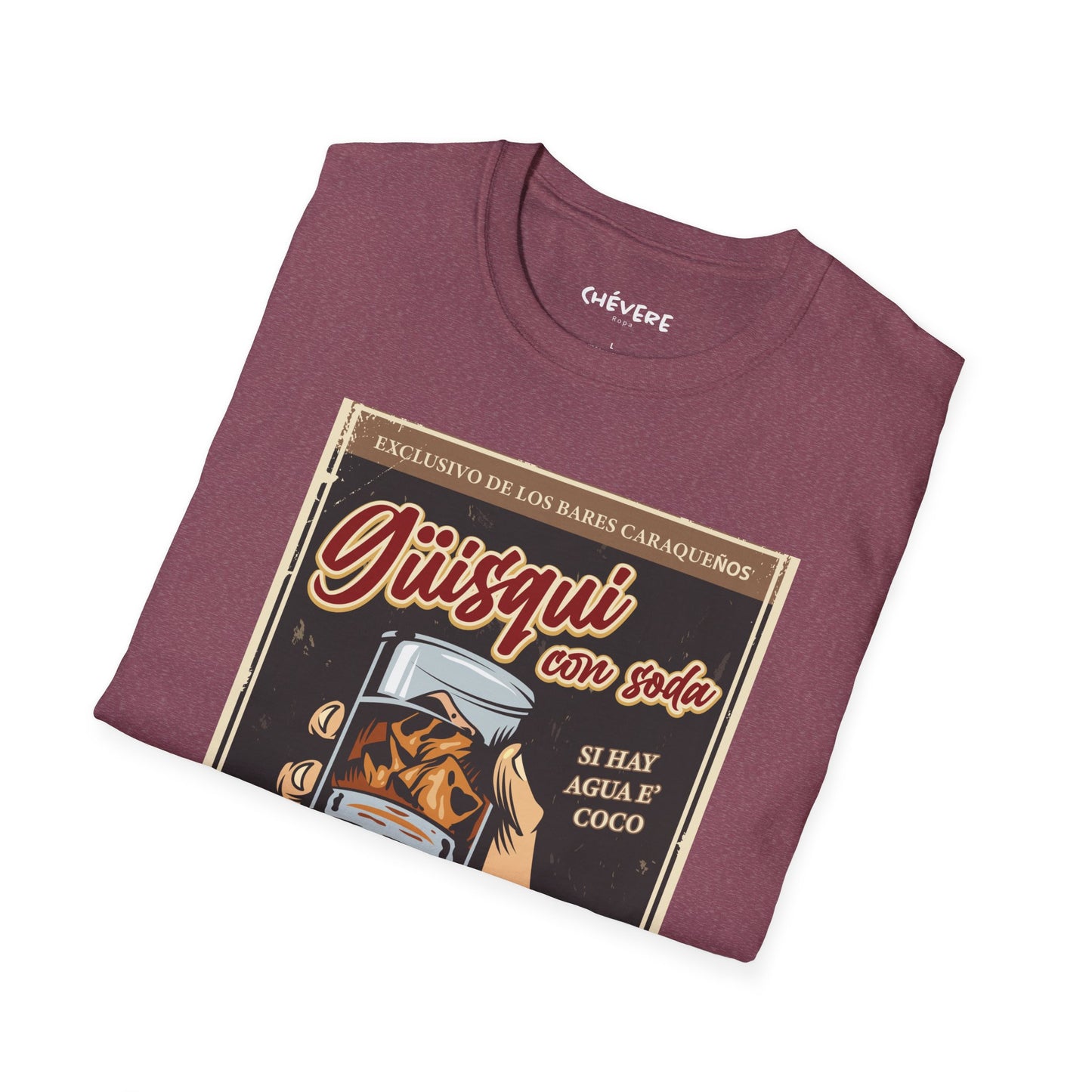 GÜISQUI CON SODA - Camiseta Vintage Unisex Softstyle – Un Clásico de los Bares Caraqueños