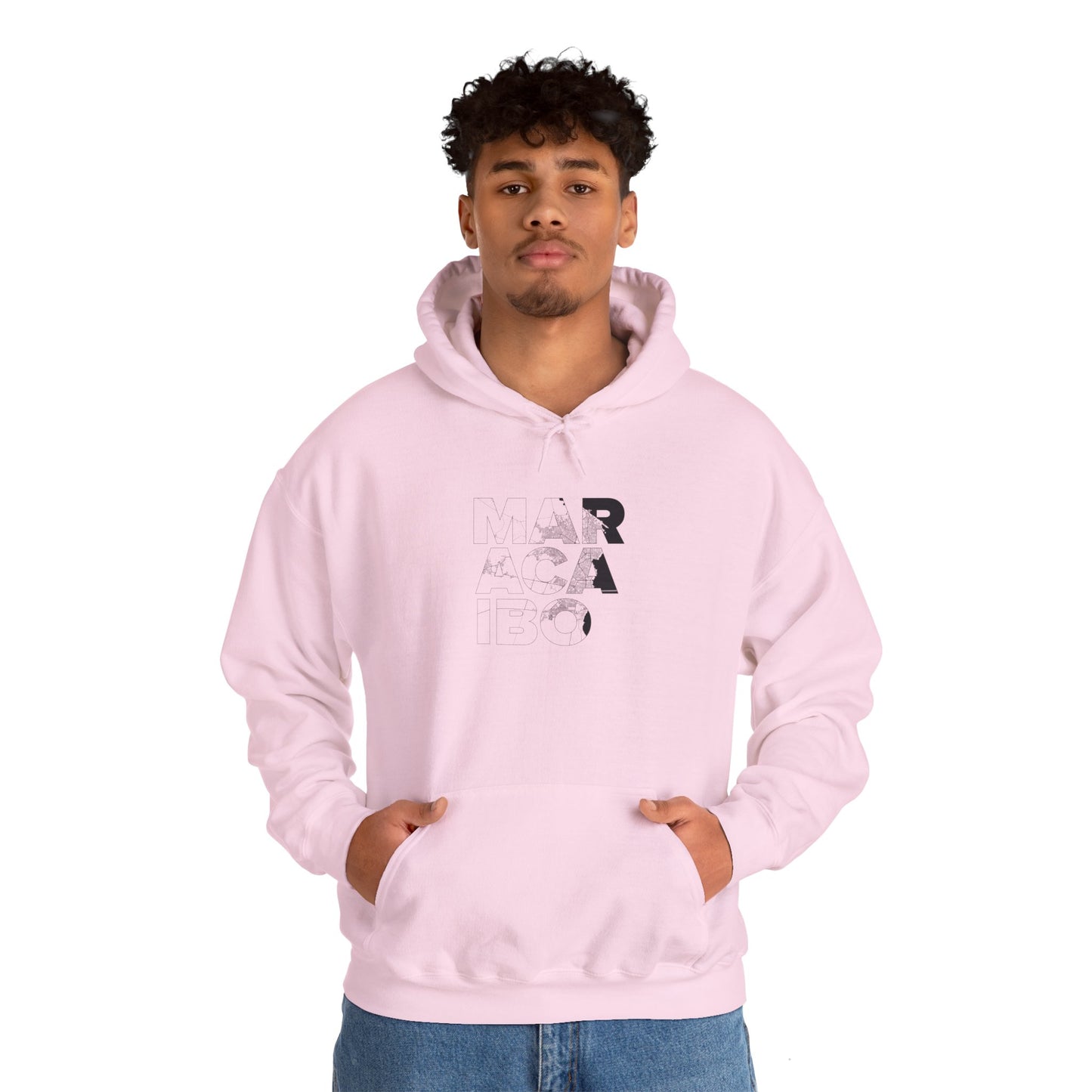 MARACAIBO TYPO Heavy Blend™ - Sudadera con Capucha - Diseño Gráfico Minimalista