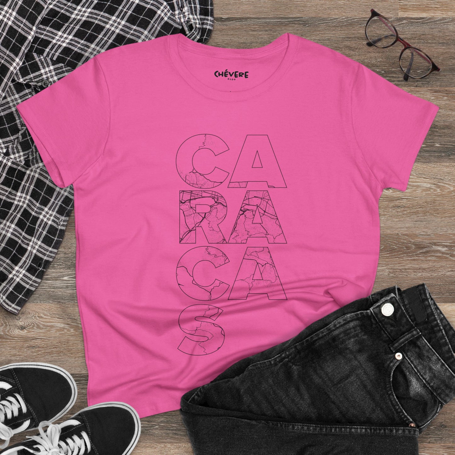 Caracas Outline Graphic Tee — Women's City Map Tee