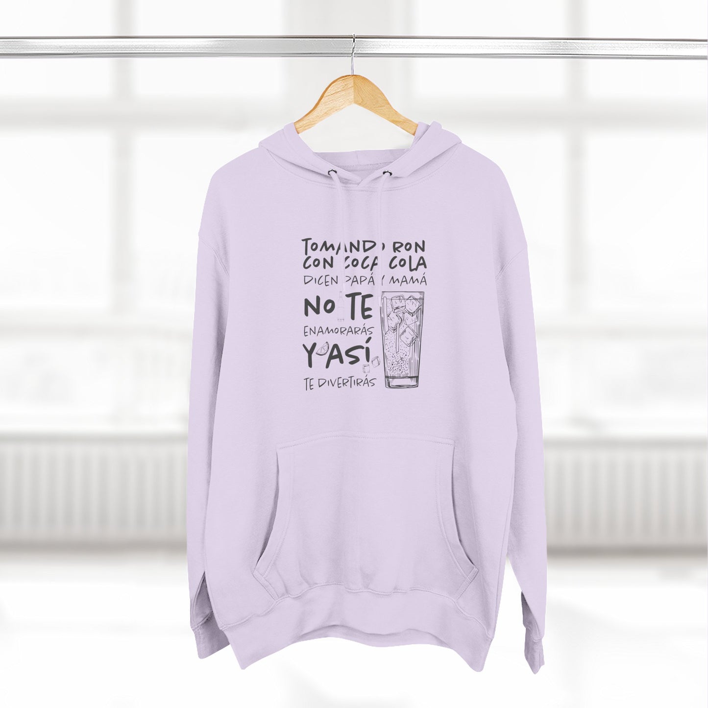 Hoodie de Fleece Tres Paneles – Diseño Divertido de Bebida 🍹, Suéter Unisex Casual y Original para Fiestas o Regalar a Amigos