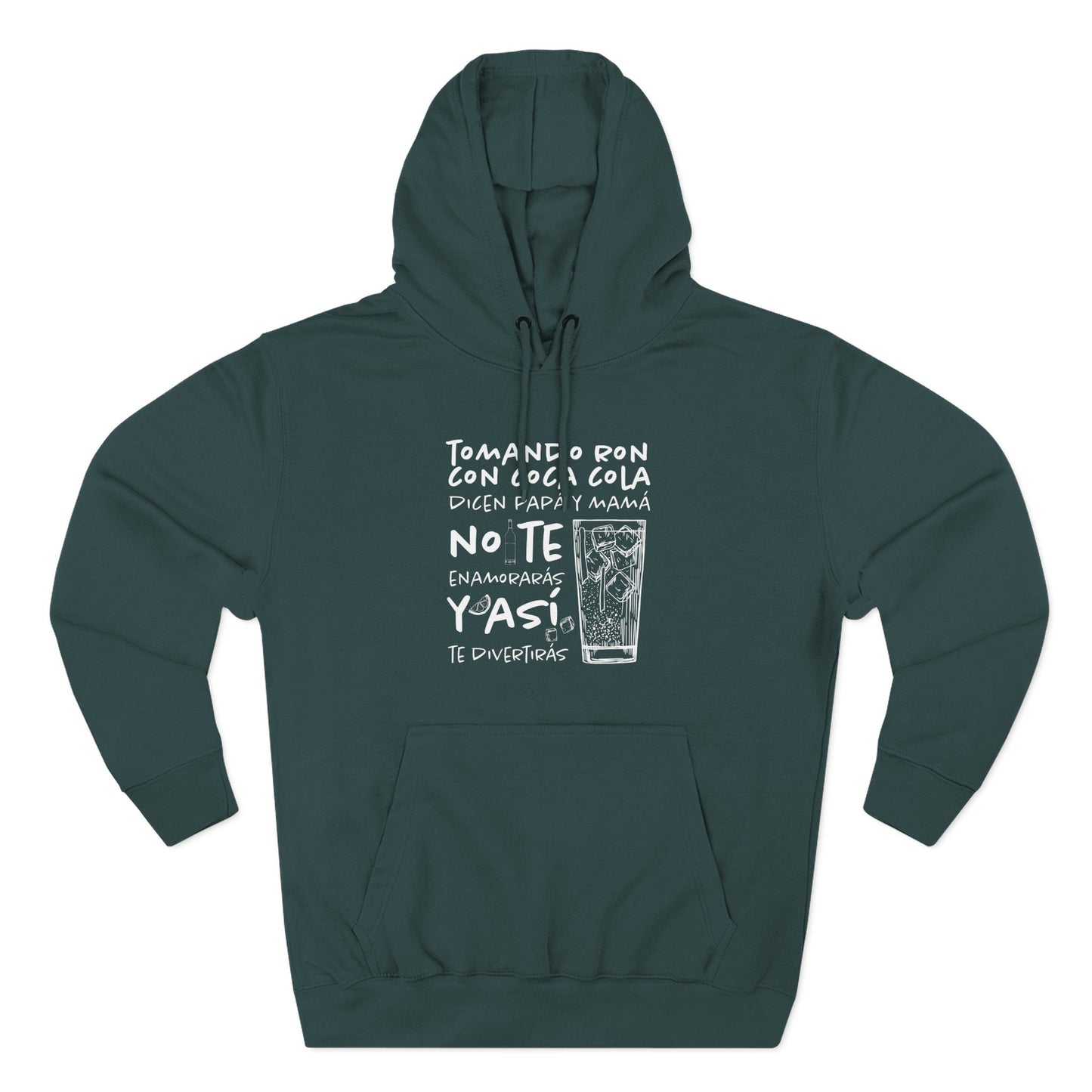 Hoodie de Fleece Tres Paneles – Diseño Divertido de Bebida 🍹, Suéter Unisex Casual y Original para Fiestas o Regalar a Amigos