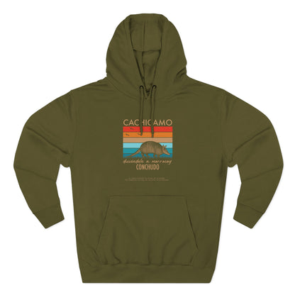 Hoodie “Cachicamo diciéndole a morrocoy conchuo” – Suéter Unisex de Fleece, Divertido y 100% Venezolano