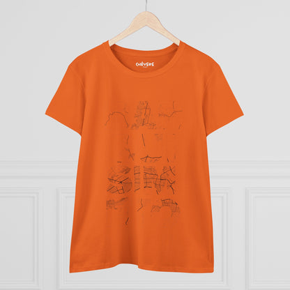 Women's Tee — Minimalist Sketch Sailboat Graphic