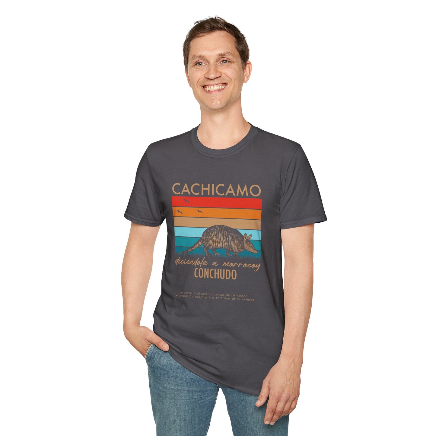 CACHICAMO DICIÉNDOLE A MORROCOY  🐢 CONCHUDO - Camiseta Vintage Unisex Softstyle