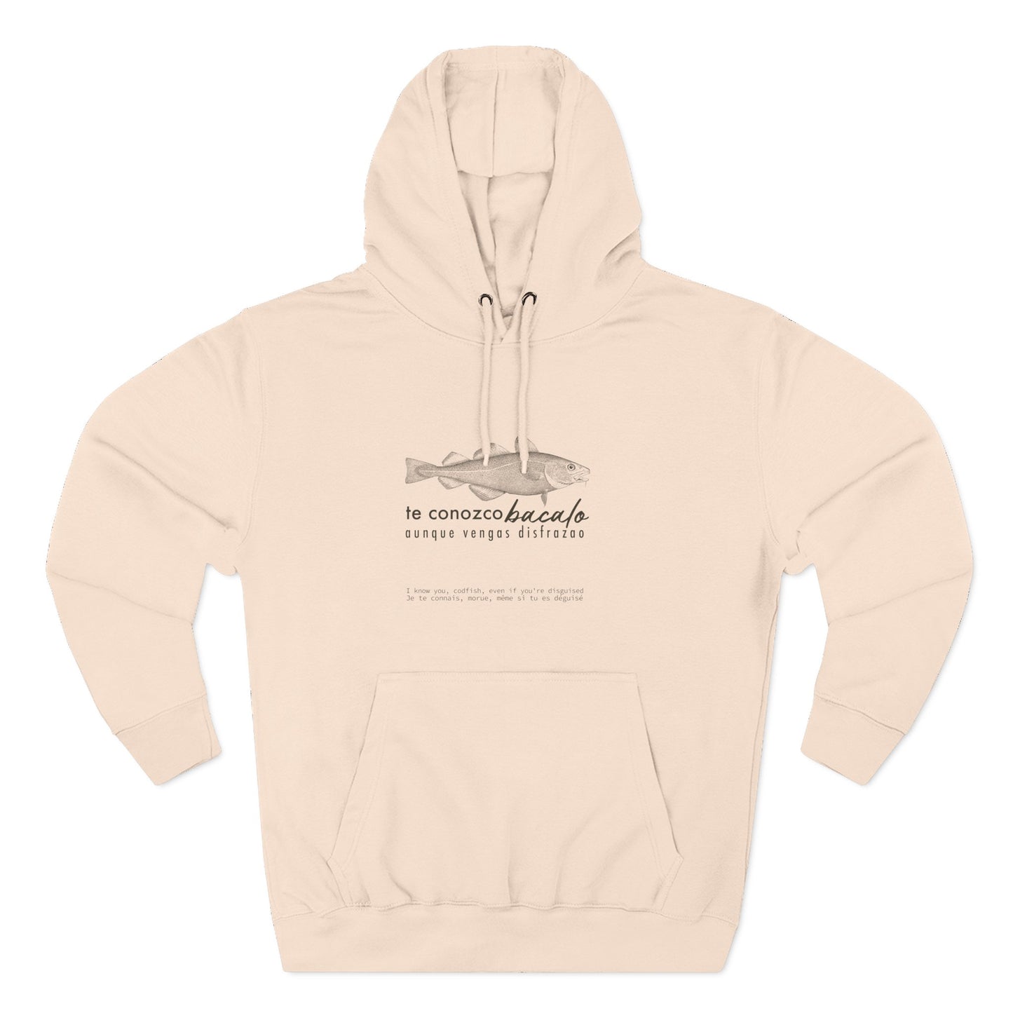 Hoodie “Te Conozco Bacalao” – Suéter Unisex de Fleece, Cómodo, Original y con Sabor Venezolano