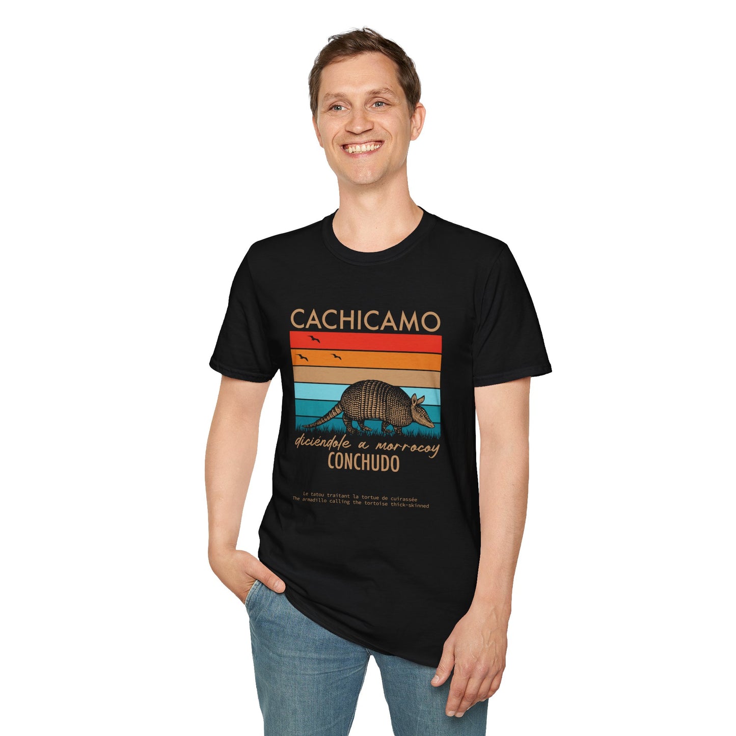 CACHICAMO DICIÉNDOLE A MORROCOY  🐢 CONCHUDO - Camiseta Vintage Unisex Softstyle