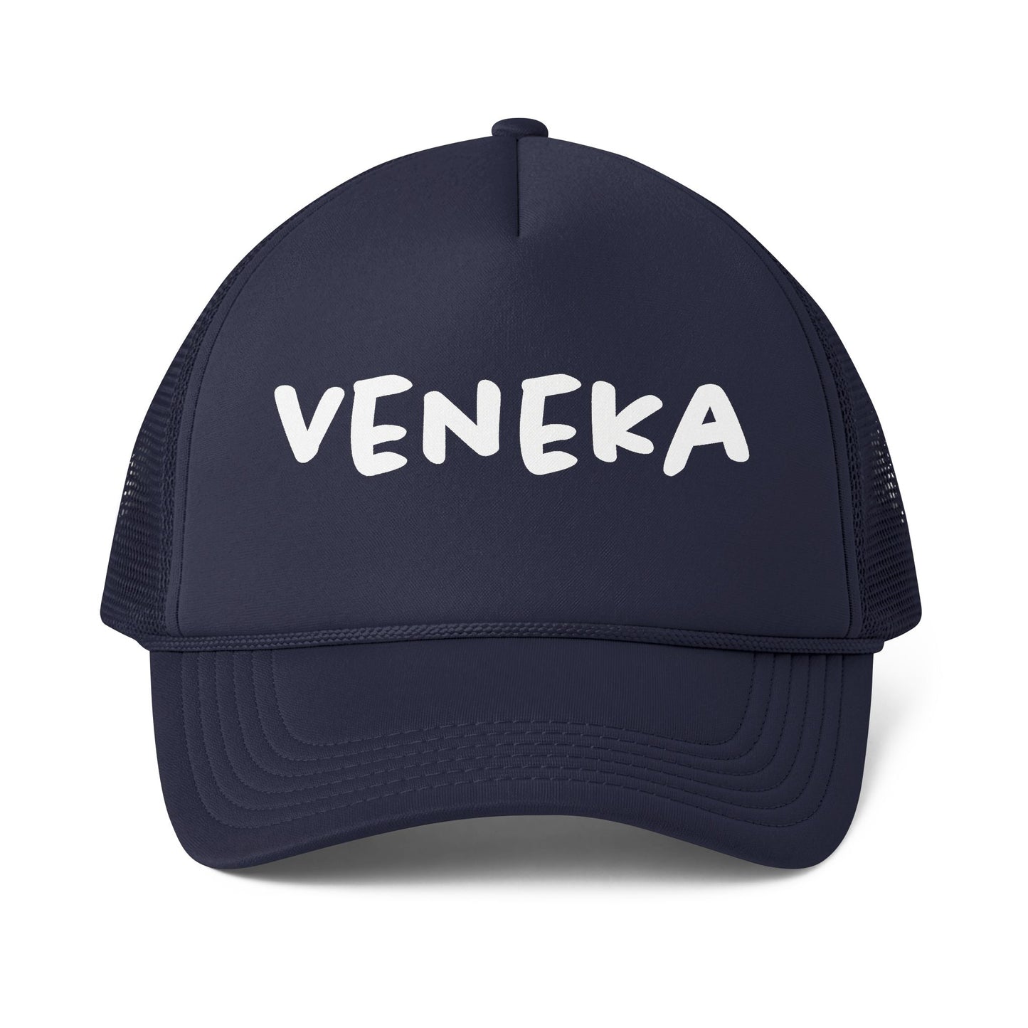 Trucker Cap — 'VENEKA' Bold Script Foam Mesh Baseball Hat
