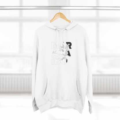 Hoodie Mapa Tipográfico “Maracaibo” – Suéter Unisex de Fleece, Cómodo, Cultural y con Orgullo Venezolano