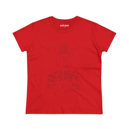 Women's Tee — Minimalist Sketch Sailboat Graphic