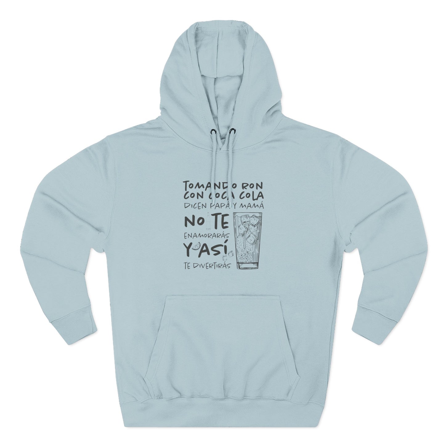 Hoodie de Fleece Tres Paneles – Diseño Divertido de Bebida 🍹, Suéter Unisex Casual y Original para Fiestas o Regalar a Amigos