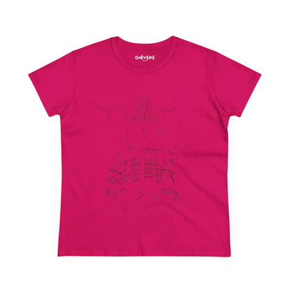 Women's Tee — Minimalist Sketch Sailboat Graphic