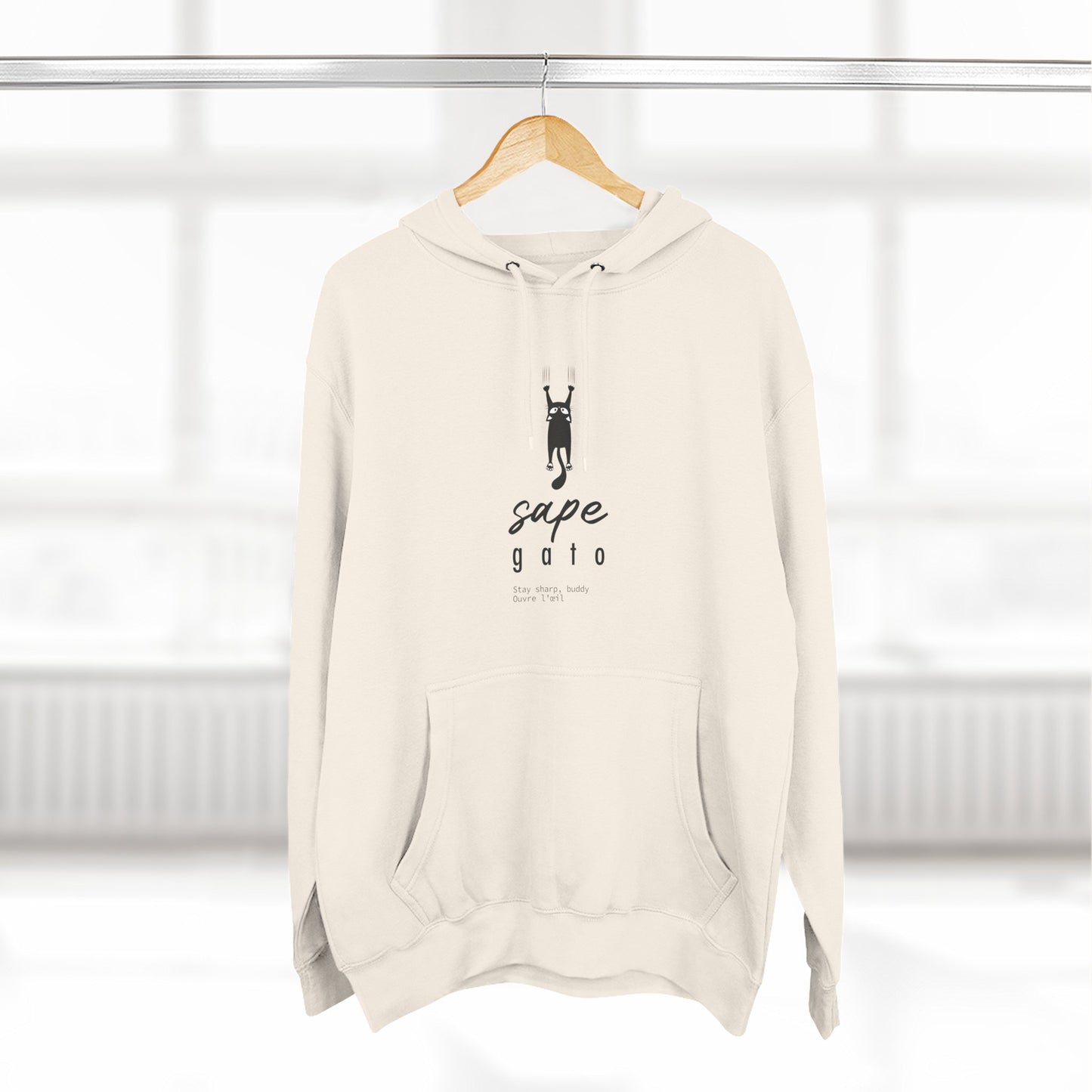 Hoodie “Sape Gato” – Suéter Unisex de Fleece, Cómodo, Divertido y con Identidad Venezolana