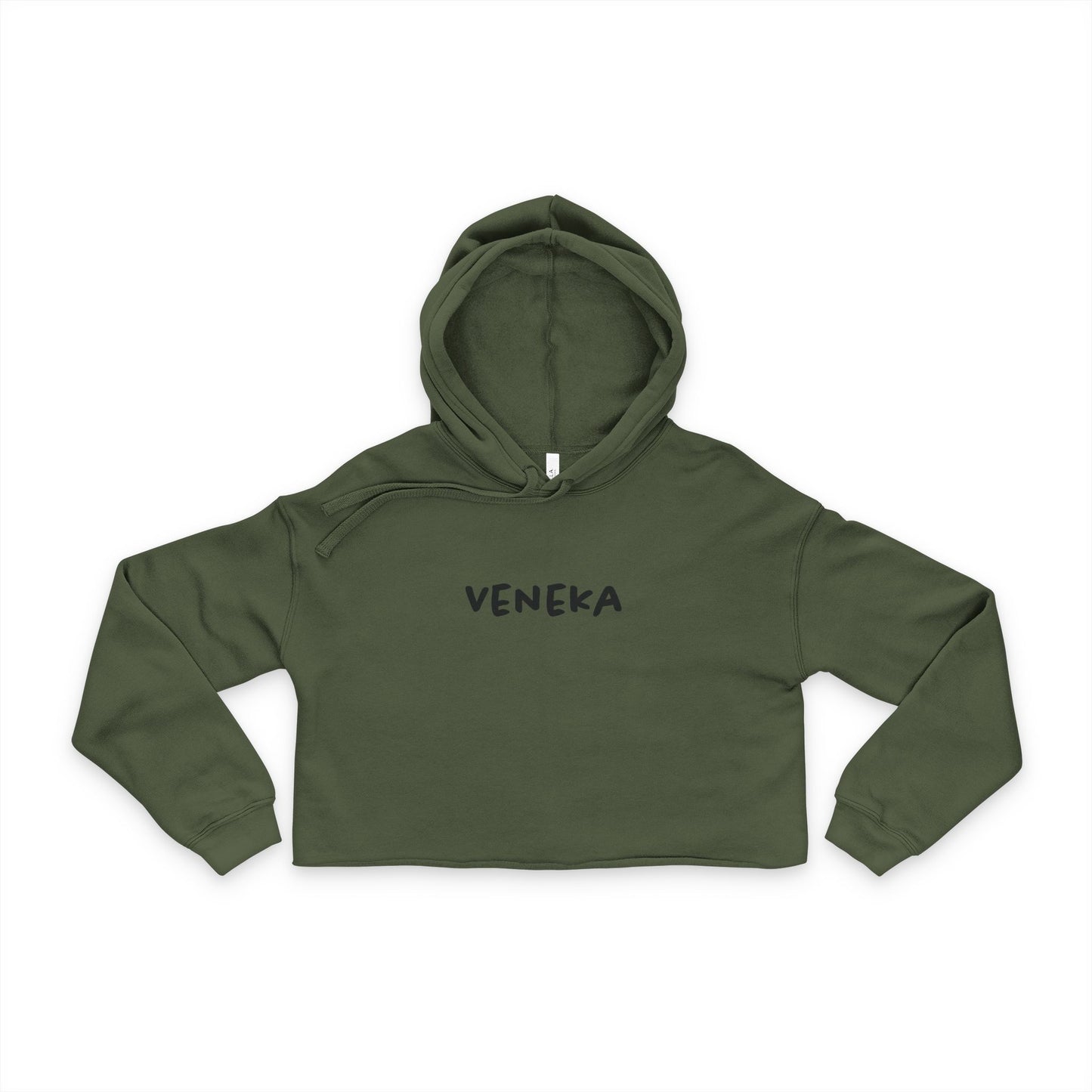 Hoodie Crop Veneka — Suéter corto para mujer, moderno y estilizado