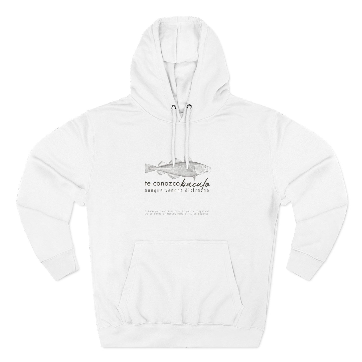 Hoodie “Te Conozco Bacalao” – Suéter Unisex de Fleece, Cómodo, Original y con Sabor Venezolano
