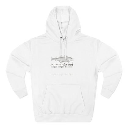 Hoodie “Te Conozco Bacalao” – Suéter Unisex de Fleece, Cómodo, Original y con Sabor Venezolano