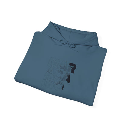 MARACAIBO TYPO Heavy Blend™ - Sudadera con Capucha - Diseño Gráfico Minimalista