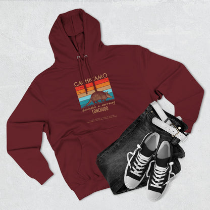 Hoodie “Cachicamo diciéndole a morrocoy conchuo” – Suéter Unisex de Fleece, Divertido y 100% Venezolano