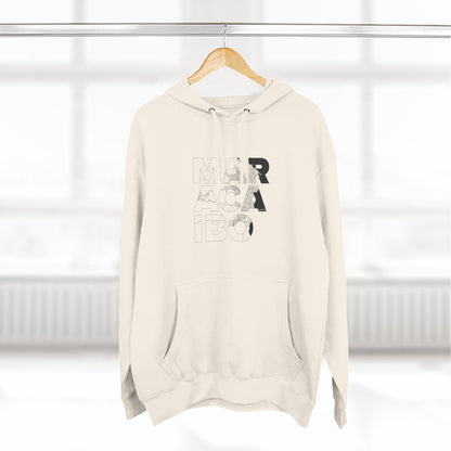 Hoodie Mapa Tipográfico “Maracaibo” – Suéter Unisex de Fleece, Cómodo, Cultural y con Orgullo Venezolano