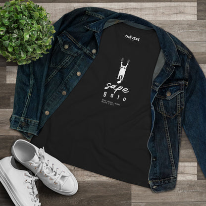 Women's Tee — 'Sape Gato' Minimal Cat Graphic Cotton Shirt