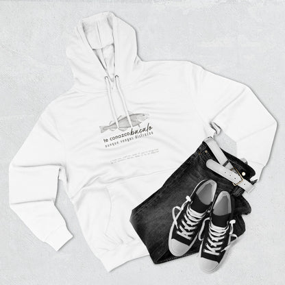 Hoodie “Te Conozco Bacalao” – Suéter Unisex de Fleece, Cómodo, Original y con Sabor Venezolano