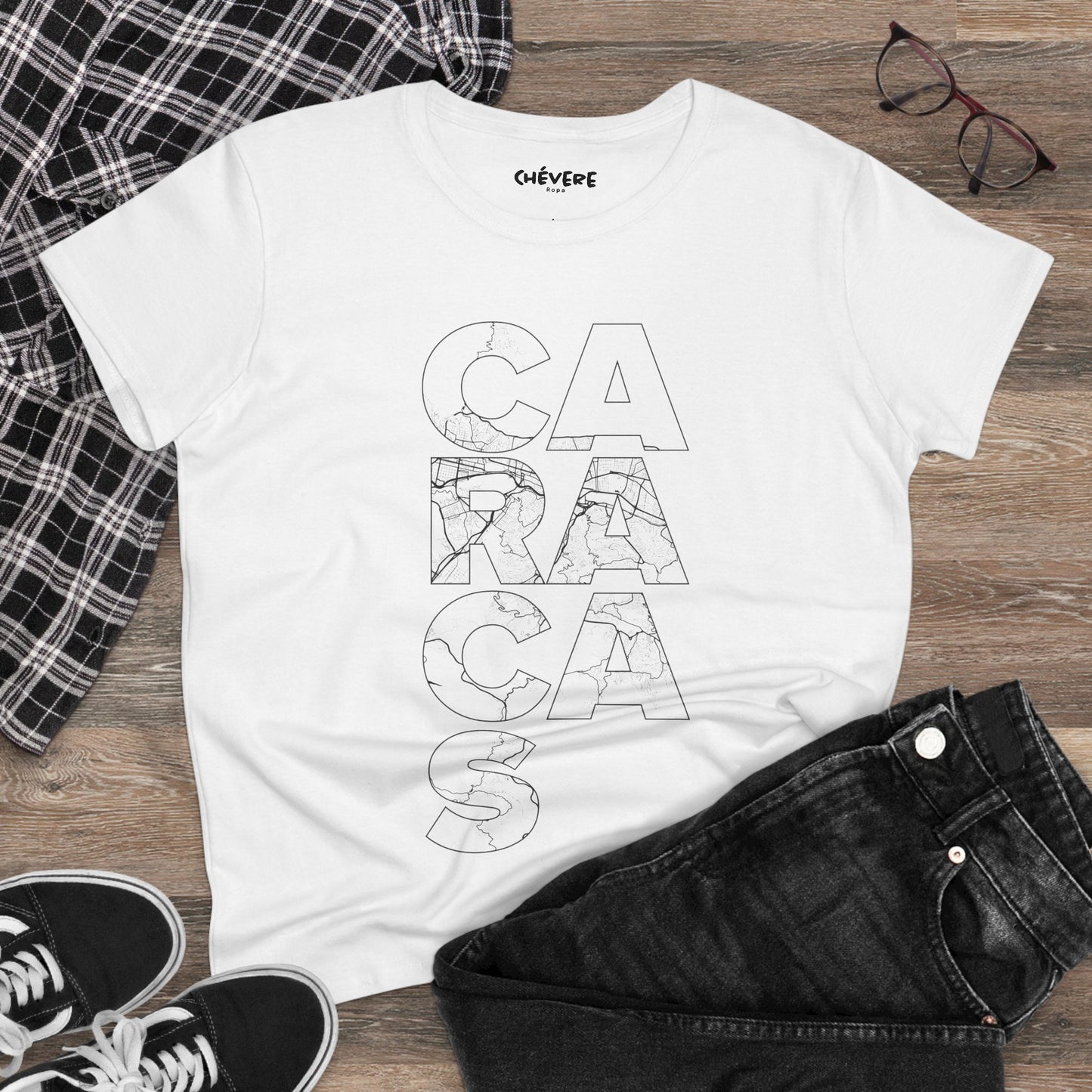 Caracas Outline Graphic Tee — Women's City Map Tee