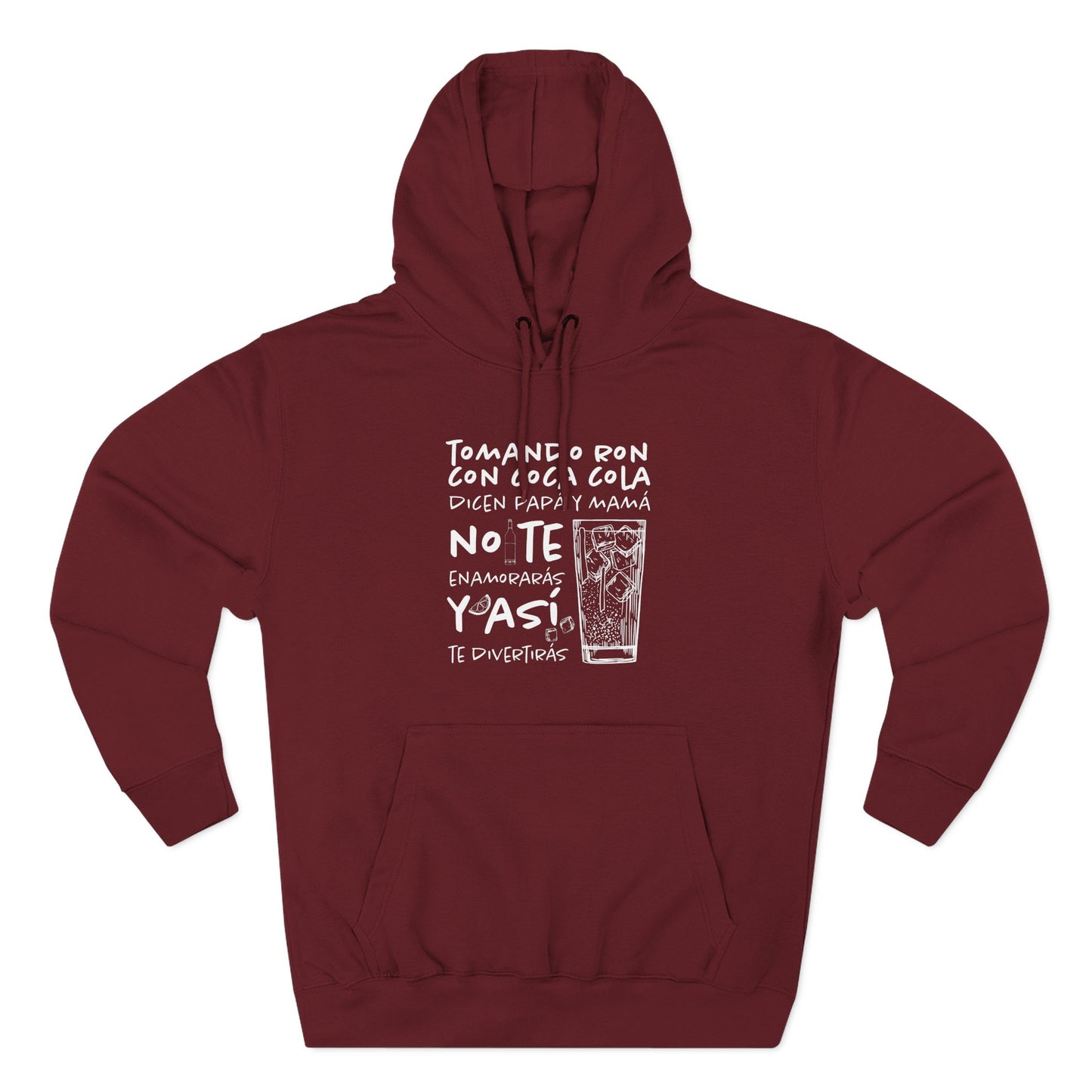 Hoodie de Fleece Tres Paneles – Diseño Divertido de Bebida 🍹, Suéter Unisex Casual y Original para Fiestas o Regalar a Amigos