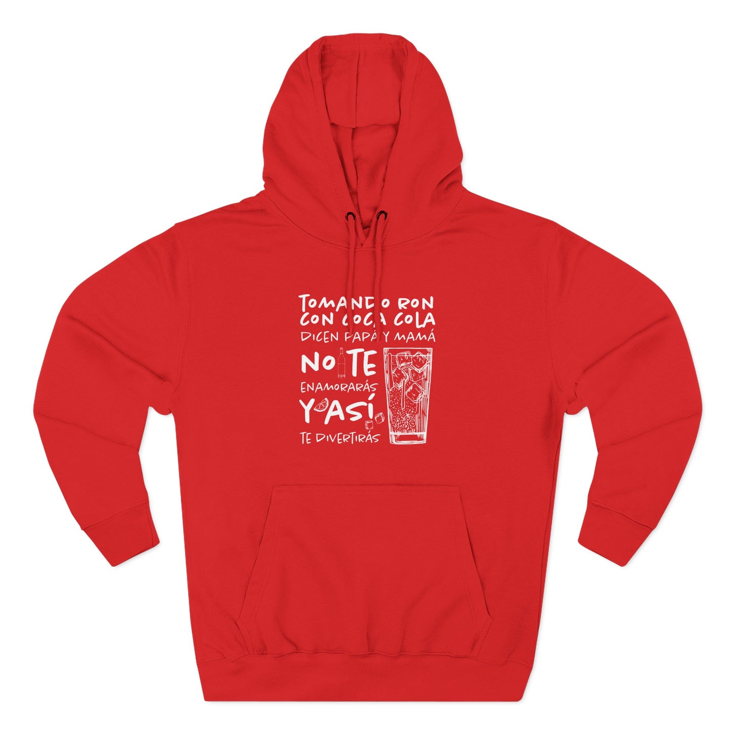 Hoodie de Fleece Tres Paneles – Diseño Divertido de Bebida 🍹, Suéter Unisex Casual y Original para Fiestas o Regalar a Amigos