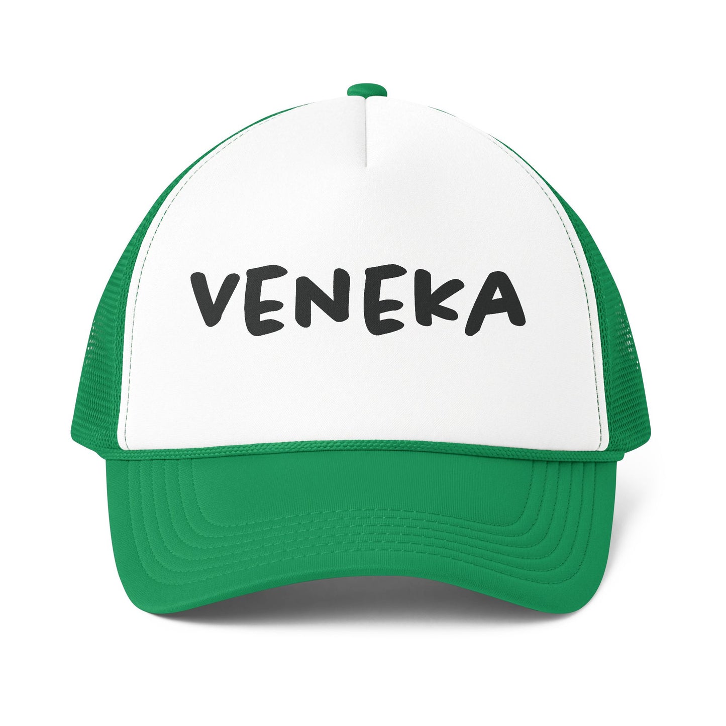 Trucker Cap — 'VENEKA' Bold Script Foam Mesh Baseball Hat