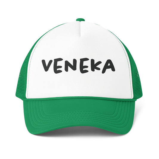 Trucker Cap — 'VENEKA' Bold Script Foam Mesh Baseball Hat