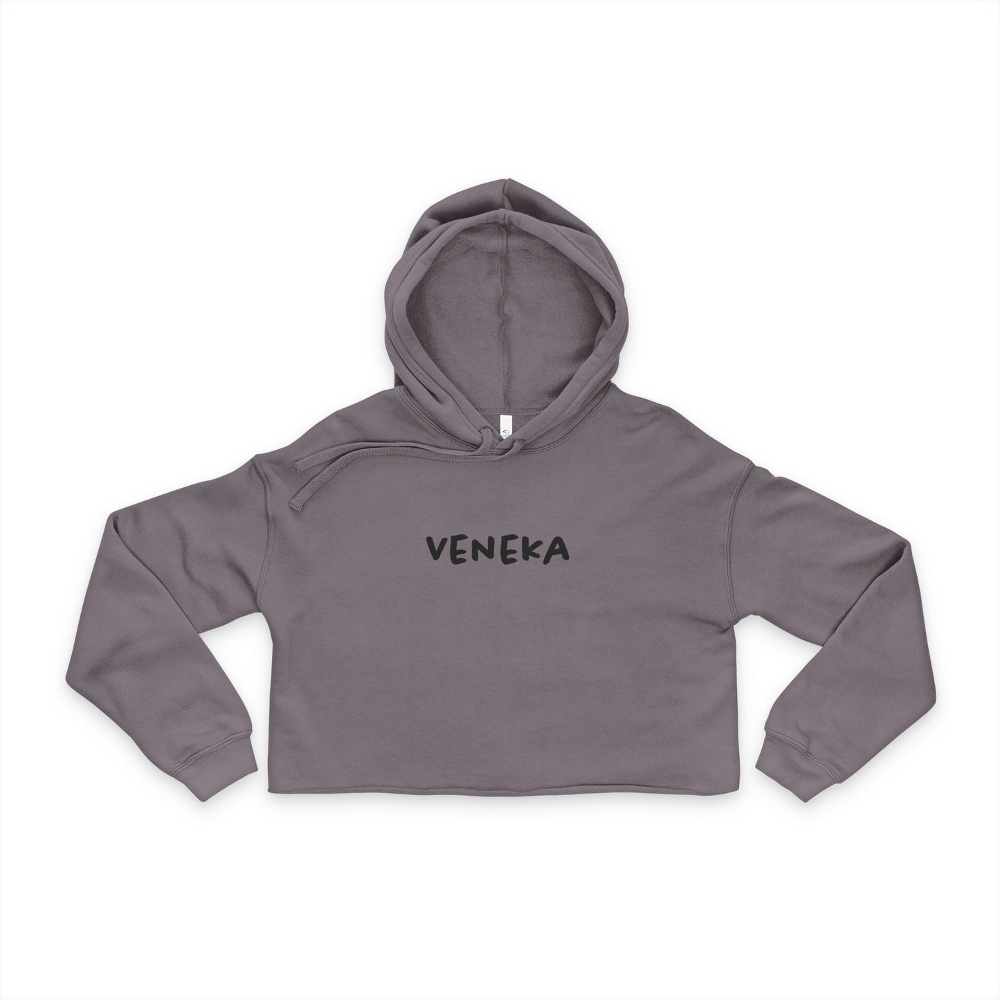 Hoodie Crop Veneka — Suéter corto para mujer, moderno y estilizado