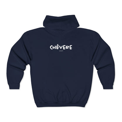 Caracas Street Sign Zip Hoodie — Chevere Logo Back