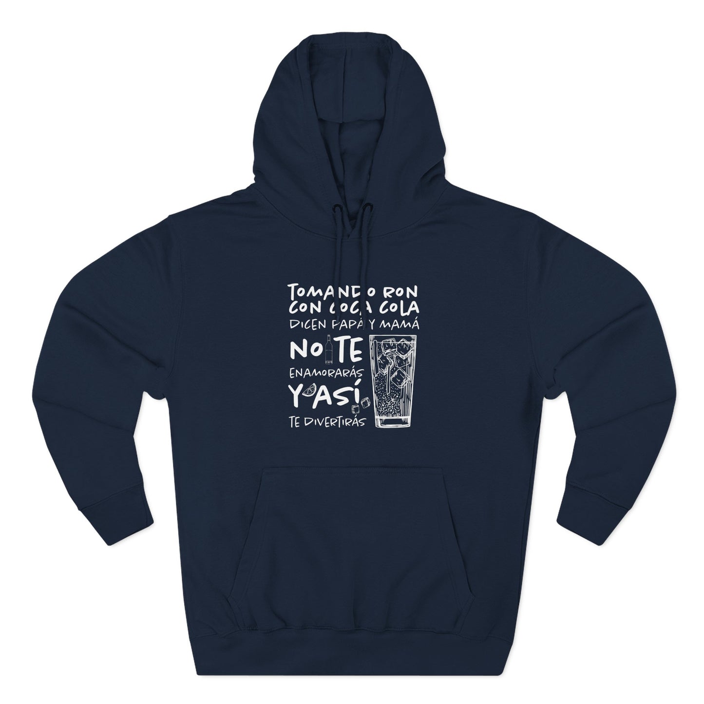 Hoodie de Fleece Tres Paneles – Diseño Divertido de Bebida 🍹, Suéter Unisex Casual y Original para Fiestas o Regalar a Amigos