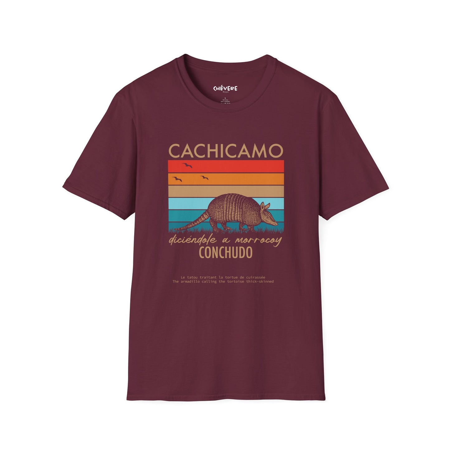 CACHICAMO DICIÉNDOLE A MORROCOY  🐢 CONCHUDO - Camiseta Vintage Unisex Softstyle