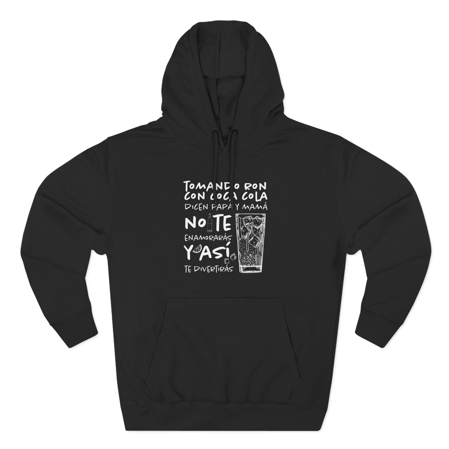 Hoodie de Fleece Tres Paneles – Diseño Divertido de Bebida 🍹, Suéter Unisex Casual y Original para Fiestas o Regalar a Amigos