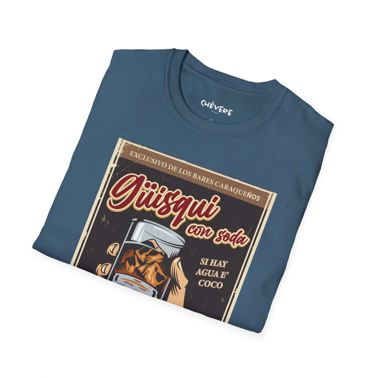 GÜISQUI CON SODA - Camiseta Vintage Unisex Softstyle – Un Clásico de los Bares Caraqueños
